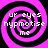 Four identical pink and black spiral patterns with white text reading 'ur eyes hypnotise me' arranged in a on a black background