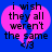 Blue background with pink heart split into two halves, black text reading "i wish they all weren't the same" and a small blue emoticon below.
