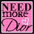 Pink -patterned background with 'NEED MORE Dior' text and animated white hearts changing position across frames