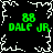 Pixelated green text "DALE JR" with two "88" above it, surrounded by white crack-like patterns on black background.