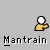 Pixel art animation of yellow figures with white heads performing sequential actions under text labels, set against a gray background.
