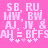 Pixelated text and symbols on a solid pink background with white and light pink elements.