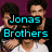 Three young men pose together against a purple background; the left shows text overlay while other show their poses