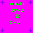 Bright pink background with purple starbursts; green pixelated text reads "Olivia loves 2 SHOP" in two vertical