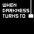A 5x5 contact sheet of animated frames showing text transitions from "WHEN DARKNESS TURNS TO" to "light" with blue stars and the phrase "IT ENDS", ending with "tonight" in cursive at bottom right.