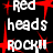 A 48x48 pixel animated buddy icon featuring repeated text and red starburst effects on a black background, displayed as a contact sheet with three visible frames showing identical content.