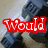 Four- displays text changing : red 'Would', teal 'you', green 'like a', and red 'poop?'. Background shows blurred mechanical parts
