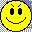 Four yellow pixelated smiley faces arranged in a , each with distinct facial features and expressions against a transparent background