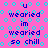 Pixelated text and cyan circles on a pink background with animated wave pattern changes.