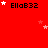 Red background with repeated 'EllaB32' text and scattered white stars, some of which change position across frames.