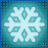 14 square shows a snowflake icon with text 'SNOW FLAKE' in white block letters on blue backgrounds, some displaying pixelated corruption