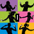 four distinct buddy icons featuring silhouettes, a heart collage, an iPod image, and text overlays