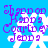 Pixelated purple text on a blue background with white snowflake shapes, showing four variations of the same design.