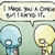 Two cartoon characters with speech bubble; blue character on left, yellow character on right; speech bubble contains unreadable text.
