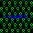 Green circular patterns on black background with blue text 'Kaylah=' repeated four times in two