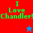 Four display 'I Love Chandler!' text with a star icon changing from blue to red between