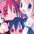 Pixelated anime-style buddy icon featuring two overlapping characters with pink and blue hair against a light background, rendered in low-resolution 256x256 pixels.