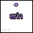 12 shows the name 'erin' in purple pixelated text with a small purple star and dotted trail moving around it across frames