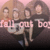 Pixelated contact sheet of two animated frames showing a band with text overlay, featuring four figures in dark clothing against a pink gradient background.