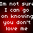 Red background with white pixelated text repeating 'Im not sure I can go on knowing you don't love me' in a
