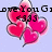 Pixelated icon with pink four-leaf clover on light purple background, overlaid text 'love Ion1 Gi' and number '4393'.