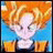 A 48x48 pixel buddy icon featuring a cartoon character with orange hair and blue clothing on the left, paired with "Anime IM" text in white pixelated font on black background to the right.