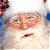 Pixelated Santa Claus face with white beard and hat, green text 'Original Icons .com' on dark background.