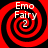 Four identical red and black spiral patterns with white text 'Emo Fairy 2' overlaid on each, arranged in a two-by-two