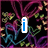 Animated icon with a dark background featuring purple and blue heart-shaped patterns, displaying 'i' in blue text on the left and a red heart symbol on the right.