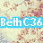 six pixelated images with text overlays: top-left shows 'BethC36' over a floral background, top-middle displays 'has' over a blue floral background, top-right shows 'the' over a colorful floral background, bottom-left shows 'best' over white flowers, bottom-middle shows 'pages' over paperclips, bottom-right shows 'ever!!!' over a pink rose