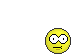 Yellow circular character sprays red 'l you' text and pink heart symbols with a spray can, transitioning through multiple animation frames.