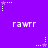 Purple background with repeated white pixelated text and star-shaped icons in alternating states.