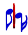 Animated sequence of red and blue musical notes rotating in 3D space against a gray background, with varying note positions and orientations across frames.