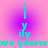 Cyan text elements arranged vertically on a pink-to-purple gradient background with repeated horizontal cyan text at the bottom.