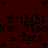 Dark red background with repeated black text and plus symbols in a pattern, showing slight variations between frames