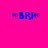 Blue 'BRI' text with heart symbols on a bright pink background, displayed in a of six with black rectangular overlays
