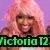 A four- shows a person with pink hair and a white top against a purple background, with text overlays changing