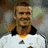 A static composite image shows a soccer ball, a person in a white sports jersey, and a text with hearts