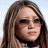 A 48x48 pixel buddy icon featuring a split composition with a person on the left and green text on a dark background on the right, displayed as part of an animated contact sheet.