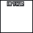 white with black borders displays sequential pink text animation reading 'LOVER' and 'IN YOUR', with a gray in the bottom-right corner