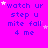 identical text-based icons on a bright pink background, each displaying 'watch ur step u mite fall 4 me' with small white stars scattered around