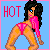 Animated contact sheet of a pixel-art character in pink bikini performing a bent-over pose with
