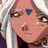 A pixelated anime-style character with white hair and blue eyes on the left, next to a black background with silver text reading "Anime IM" above smaller stylized text "COM".