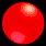 Red spherical icon with yellow stylized 'D' symbol rotating clockwise , showing progressive visibility of the character on a black background