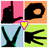 four pixelated icons with black shapes on colored backgrounds, one icon featuring a yellow heart outline