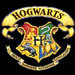 Harry Potter house emblems with varying color schemes and text styles, including Hogwarts, Gryffindor, Hufflepuff, Ravenclaw, and Slytherin