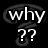 Black background with white text 'why alyssa' and two question marks in top-left, then the right side shifts to show only 'alyssa' while left remains unchanged.