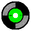 A circular icon with a green center, gray ring, and black outer section divided into four quadrants of alternating patterns.