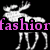 A four- displays a white moose on black, red, and grayscale backgrounds with pink text reading 'fashion is my lyf'