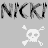 Animated contact sheet showing two frames of a pixelated text and skull icon with red color variation between frames.